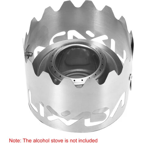 Pare-brise/support De Poele A Alcool En Titane Lixada 4 Pare-brise/support De Poele A Alcool En Titane Lixada – Image 2