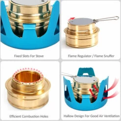 HAPPYSHOPPING Rechaud A Alcool Pique-nique Mini Bleu -Pas Cher Réchaud Boutique 35024784 5