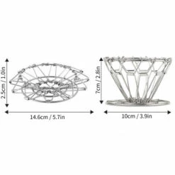 ASUPERMALL Porte-Filtre A Cafe En Acier Inoxydable Pliable, Adapte Au Camping, Sac A Dos De Randonnee, Voyage En Famille, Argent 8 ASUPERMALL Porte-Filtre A Cafe En Acier Inoxydable Pliable, Adapte Au Camping, Sac A Dos De Randonnee, Voyage En Famille, Argent -Pas Cher Réchaud Boutique 35496351 2