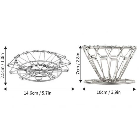 ASUPERMALL Porte-Filtre A Cafe En Acier Inoxydable Pliable, Adapte Au Camping, Sac A Dos De Randonnee, Voyage En Famille, Argent 4 ASUPERMALL Porte-Filtre A Cafe En Acier Inoxydable Pliable, Adapte Au Camping, Sac A Dos De Randonnee, Voyage En Famille, Argent – Image 2