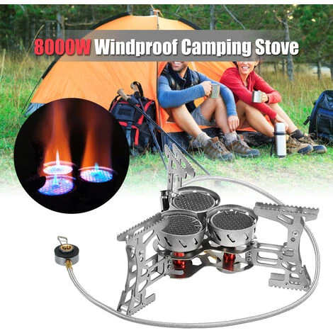 ASUPERMALL 8000W Rechaud De Camping Coupe-Vent Pliable Rechaud De Randonnee Pour Camping En Plein Air Randonnee Voyage, Set 1 5 ASUPERMALL 8000W Rechaud De Camping Coupe-Vent Pliable Rechaud De Randonnee Pour Camping En Plein Air Randonnee Voyage, Set 1 – Image 3