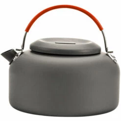 ASUPERMALL Pot De Cafe De Bouilloire De Theiere En Aluminium Leger Exterieur De 0.8L Pour La Randonnee De Camping, Rouge