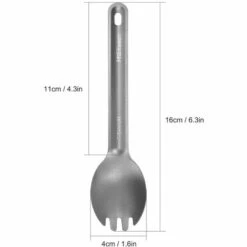 ASUPERMALL Vaisselle Portable Ultralegere En Titane Spork Camping En Plein Air Randonnee Pique-Nique, Fourchette Et Cuillere En Titane -Pas Cher Réchaud Boutique 37957404 5