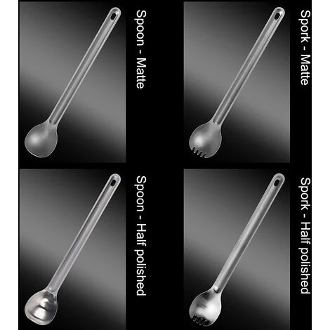 ASUPERMALL Couverts Spork A Long Manche En Titane Pour Pique-Nique De Randonnee En Camping En Plein Air, Spork, Finition Mate 7 ASUPERMALL Couverts Spork A Long Manche En Titane Pour Pique-Nique De Randonnee En Camping En Plein Air, Spork, Finition Mate – Image 5