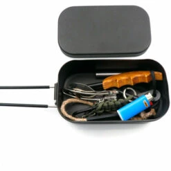 ASUPERMALL Boite A Lunch En Aluminium, Boite A Collations Portable, Boite A Lunch De Camping 800 Ml, Seulement 1 Boite A Lunch, Argent -Pas Cher Réchaud Boutique 38711621 5