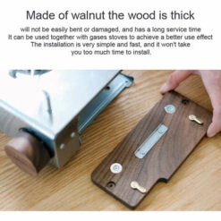 Thous&Oaks Cassette Gaz Poele Noyer Menage Cassette Gaz Poele Ensemble D'Accessoires Pratiques Cuisine Mini Chaudiere A Feu Seul Bouton En Bois, Seulement 1 Bouton -Pas Cher Réchaud Boutique 42294660 3