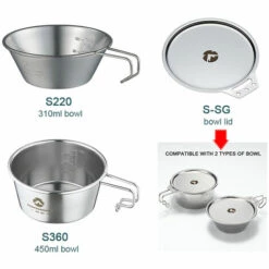 CAMPINGMOON Couvercle De Bol De Tasse Serra En Acier Inoxydable Pour Pique-Nique De Camping En Plein Air -Pas Cher Réchaud Boutique 43222025 3