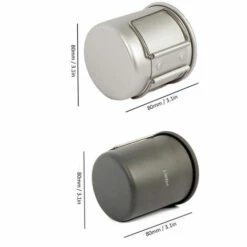 LIXADA Tasse De Cafe De Tasse De The De Tasse D'Eau D'Alliage D'Aluminium De Camping De 250 Ml Avec Des Poignees Pliables Pour Le Camping En Plein Air, La Randonnee, Le Pique-Nique, Noir -Pas Cher Réchaud Boutique 43715078 5