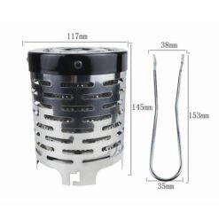 Réchaud De Camping Portable, Réchaud à Gaz De Chauffage En Métal Pliable En Acier Inoxydable De Qualité Supérieure Avec Poignée De Couvercle De Poêle Et Sac De Rangement Pour Accessoire 11.7*14.5cm Fontainebleau Argent -Pas Cher Réchaud Boutique 44558992 3