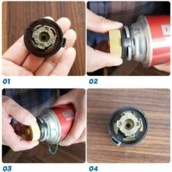 Petit Adaptateur De Réchaud De Camping,Adaptateur De Bouteille De Gaz,Adaptateur De Buse De Cartouche De Vanne De Gaz Pour Cuisinière à Gaz,réchaud De Camping 35*30mm Fontainebleau 2Pcs Jaune -Pas Cher Réchaud Boutique 44560649 5