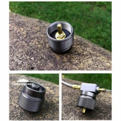 CAMPINGMOON Adaptateur De Reservoir De Carburant Au Propane 1L Lindal Valve De Sortie Convertisseur De Reservoir De Rechaud De Camping, Argent -Pas Cher Réchaud Boutique 44630620 4