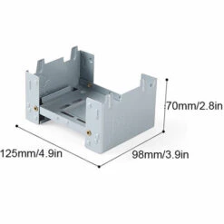 ASUPERMALL Metal Camping Cuisson Barbecue Poeles Bruleur Portable Pique-Nique Four Chauffe Equipement De Cuisine En Plein Air Support De Cuisine Support, Argent -Pas Cher Réchaud Boutique 44630684 3