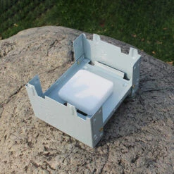 ASUPERMALL Metal Camping Cuisson Barbecue Poeles Bruleur Portable Pique-Nique Four Chauffe Equipement De Cuisine En Plein Air Support De Cuisine Support, Argent -Pas Cher Réchaud Boutique 44630684 4