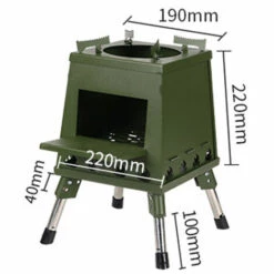 ASUPERMALL Portable En Plein Air Camping Four Pique-Nique Ustensiles De Cuisine Ultra-Leger Pliant Cuisson Poeles Detachables Installation Facile,Noir -Pas Cher Réchaud Boutique 44630700 5