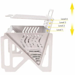 ASUPERMALL Rechaud De Camping Ultra-Leger Pliant Poele A Bois Rechaud De Randonnee Rechaud De Camping En Acier Inoxydable Avec Sac De Rangement Pour Camping En Plein Air Pique-Nique Randonnee Barbecue, Taille S -Pas Cher Réchaud Boutique 45636023 4