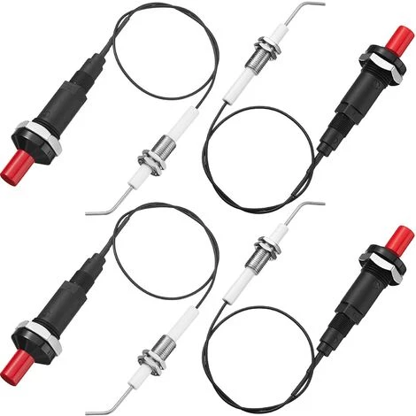 4 Pièces Kit D'Allumeur Piézo-Poussoir Au Propane Avec Électrode En Céramique Filetée Fil De Prise D'Allumage 30 Cm Pour Gril à Gaz, Cheminée, Chauffage, Cuisinière GrooFoo 3 4 Pièces Kit D'Allumeur Piézo-Poussoir Au Propane Avec Électrode En Céramique Filetée Fil De Prise D'Allumage 30 Cm Pour Gril à Gaz, Cheminée, Chauffage, Cuisinière GrooFoo