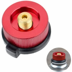 ASUPERMALL 1 Pieces Adaptateur De Rechaud De Camping Adaptateur De Propane Vanne Lindal Adaptateur De Bidon De Butane Cylindre Convertisseur De Cartouche De Gaz, Rouge -Pas Cher Réchaud Boutique 47935810 2