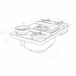 Plaque De Cuisson Gaz Avec Hotte Intégrée Elica NIKOLATESLA FLAME 88cm GRIS- Recyclage - Gris -Pas Cher Réchaud Boutique 49591114 4