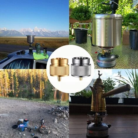 Adaptateur De Réchaud De Camping,Mapp Connecteur De Conversion De Réservoir De Gaz Bouteille De Gaz Pour Utiliser Un Réservoir De Gaz Plat Lien De Conversion De Propane Pour Cuisinière Extérieure (Argenté Et Or),Irisfr,2Pcs 7 Adaptateur De Réchaud De Camping,Mapp Connecteur De Conversion De Réservoir De Gaz Bouteille De Gaz Pour Utiliser Un Réservoir De Gaz Plat Lien De Conversion De Propane Pour Cuisinière Extérieure (Argenté Et Or),Irisfr,2Pcs – Image 5