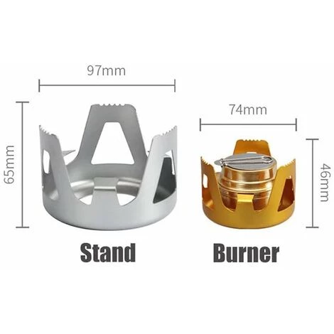 Brûleur De Cuisinière à Alcool En Laiton Robuste Avec Couvercle De Support En Alliage D'aluminium Pour Camping En Plein Air Randonnée Sac à Dos Cuisson Portable Gris Clair,Irisfr 4 Brûleur De Cuisinière à Alcool En Laiton Robuste Avec Couvercle De Support En Alliage D'aluminium Pour Camping En Plein Air Randonnée Sac à Dos Cuisson Portable Gris Clair,Irisfr – Image 2