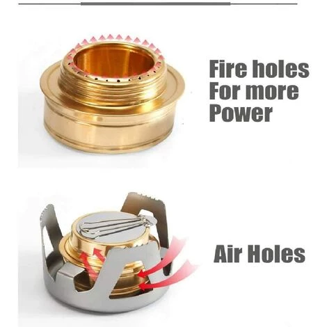 Brûleur De Cuisinière à Alcool En Laiton Robuste Avec Couvercle De Support En Alliage D'aluminium Pour Camping En Plein Air Randonnée Sac à Dos Cuisson Portable Gris Clair,Irisfr 5 Brûleur De Cuisinière à Alcool En Laiton Robuste Avec Couvercle De Support En Alliage D'aluminium Pour Camping En Plein Air Randonnée Sac à Dos Cuisson Portable Gris Clair,Irisfr – Image 3