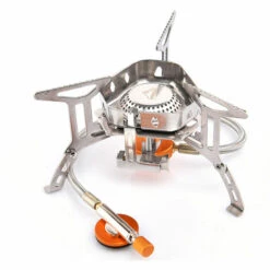 Réchaud De Camping, Brûleur Camping Stove Compact Portable Cuisinière Extérieur Pliable, Coupe-Vent Et Avec Allumage Piézo-électrique Pour Randonnée/Outdoor/Pique-Nique Macaron