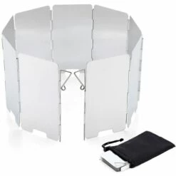 Réchaud à Gaz Pliable à 9 Plaques Coupe-vent En Alliage D'aluminium Pour Extérieur, Pique-nique, Camping，Starlight