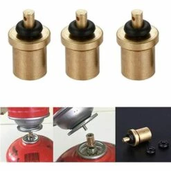 Adaptateurs De Recharge De Gaz - Buse Type De Bouteille De Gaz Butane / Bidon - Recharge Pour Valve à Vis - Bidon De Gaz Butane,Starlight,3Pcs