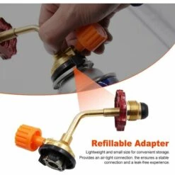 Adaptateur De Recharge De Propane Pour Réservoir De Gaz, Connecteur De Bouteille De Propane, Adaptateur De Connecteur De Recharge Pour Gaz De Recharge Haute Pression Pour Grille De Camping,Starlight -Pas Cher Réchaud Boutique 51215883 4