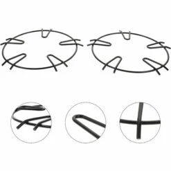 VERSAILLESFR Lot De 2 Supports Pour Cuisinière à Gaz En Acier Inoxydable - Pour Wok - Support En Fer - Support Pour Brûleur à Gaz - Accessoires Pour Cuisinière à Gaz 15.5cm -Versailles -Pas Cher Réchaud Boutique 51244223 3
