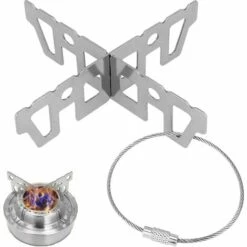 VERSAILLESFR Support Croisé INOX De Casserole Poêle Bouilloire Popote Accessoire Pour Réchaud De Camping Réchaud De Randonnée Réchaud à Gaz Réchaud à Alcool Cuisine Extérieure Pique-Nique -Versailles