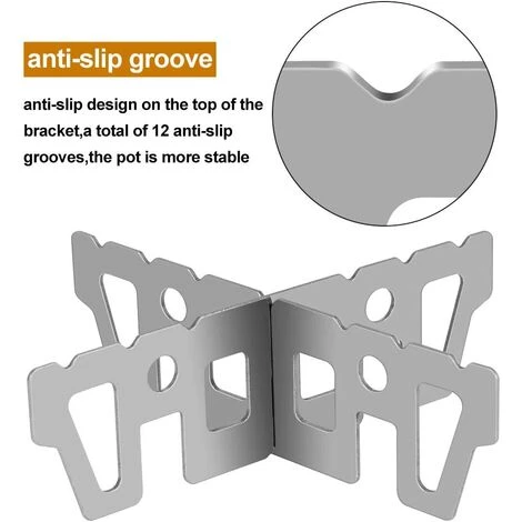 VERSAILLESFR Support Croisé INOX De Casserole Poêle Bouilloire Popote Accessoire Pour Réchaud De Camping Réchaud De Randonnée Réchaud à Gaz Réchaud à Alcool Cuisine Extérieure Pique-Nique -Versailles 6 VERSAILLESFR Support Croisé INOX De Casserole Poêle Bouilloire Popote Accessoire Pour Réchaud De Camping Réchaud De Randonnée Réchaud à Gaz Réchaud à Alcool Cuisine Extérieure Pique-Nique -Versailles – Image 4