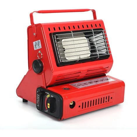 LITZEE Chauffage à Gaz En Céramique Pour Extérieur, Tente, Caravane, Camping - Rouge 3 LITZEE Chauffage à Gaz En Céramique Pour Extérieur, Tente, Caravane, Camping - Rouge