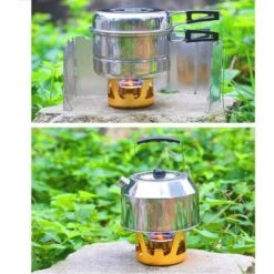 MODOU Mini Brûleur à Alcool, Portable En Alliage D'Aluminium Laiton Mini Cuivre Spirit Réchaud De Camping Réchaud à Alcool Pour Camping En Plein Air, Randonnée, Sac à Dos -Pas Cher Réchaud Boutique 53060391 2