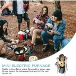 Mini Réchaud De Camping,Triomphe Mini Réchaud à Gaz Portable Léger Pliable,Brûleur De Cuisinière En Plein Air Ultra-Léger Pour Camping Randonnée Plein Air Camping -Pas Cher Réchaud Boutique 53244537 4