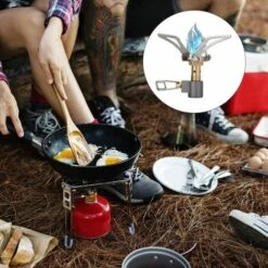 Mini Réchaud De Camping,Triomphe Mini Réchaud à Gaz Portable Léger Pliable,Brûleur De Cuisinière En Plein Air Ultra-Léger Pour Camping Randonnée Plein Air Camping -Pas Cher Réchaud Boutique 53244537 5