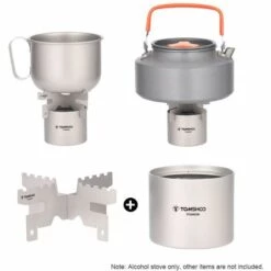 TOMSHOO WST062 Réchaud D'extérieur, Réchaud à Alcool Liquide En Titane + Support TA6217 [pas D'alternative - Réchaud à Alcool Liquide En Titane + Support TA6217 [pas D'alternative -Pas Cher Réchaud Boutique 53338779 5