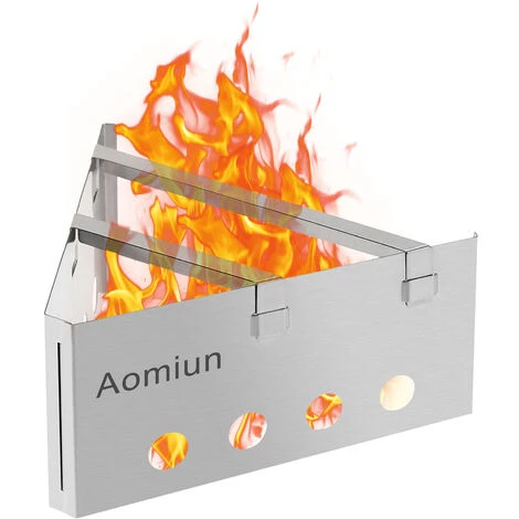 Aomiun Bruleur Portatif En Acier Inoxydable Pour Poele A Bois Triangulaire Leger Pour La Cuisine En Plein Air, Le Pique-Nique, Le Camping, La Randonnee,Silver 4 Aomiun Bruleur Portatif En Acier Inoxydable Pour Poele A Bois Triangulaire Leger Pour La Cuisine En Plein Air, Le Pique-Nique, Le Camping, La Randonnee,Silver – Image 2