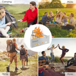 Aomiun Bruleur Portatif En Acier Inoxydable Pour Poele A Bois Triangulaire Leger Pour La Cuisine En Plein Air, Le Pique-Nique, Le Camping, La Randonnee,Silver 10 Aomiun Bruleur Portatif En Acier Inoxydable Pour Poele A Bois Triangulaire Leger Pour La Cuisine En Plein Air, Le Pique-Nique, Le Camping, La Randonnee,Silver -Pas Cher Réchaud Boutique 53856665 4