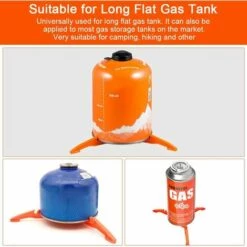 TINOR Support De Réservoir De Gaz En ABS Antidérapant Réchaud à Gaz Stand Pliable Cartouche Canister Support Trépied Multi-usages Portable Pour Camping Randonnée Pique-nique Cuisson - Orange -Pas Cher Réchaud Boutique 53994865 3