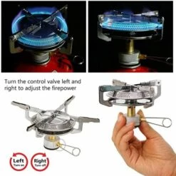Fei Yu Réchaud De Camping Portatif,Brûleur Camping Gaz Avec Étui De Transport,Portable Et Pliable Mini Réchaud Gaz,Allumage Manuel,pour Randonnée,Outdoor,Pique-Nique -Pas Cher Réchaud Boutique 53998586 4