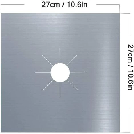 Protection De Gazinière, Lot De 8 Protection Cuisinière à Brûleurs Gaz, En Fibre Réutilisable Facile à Nettoyer Et à Couper,Starlight 5 Protection De Gazinière, Lot De 8 Protection Cuisinière à Brûleurs Gaz, En Fibre Réutilisable Facile à Nettoyer Et à Couper,Starlight – Image 3