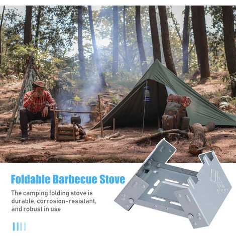 ASUPERMALL Réchaud Pliant De Camping Réchaud à Combustible à Alcool Solide Réchaud De Barbecue Pliable Pour Voyager Randonnée Camping Pique-Nique Bbq, Argent 5 ASUPERMALL Réchaud Pliant De Camping Réchaud à Combustible à Alcool Solide Réchaud De Barbecue Pliable Pour Voyager Randonnée Camping Pique-Nique Bbq, Argent – Image 3