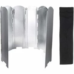 QERSTA 9 Assiettes Pare-Vent Pliable En Fer Galvanisé Iéger Anti-Vent Pare-Brise De Camping Portable Pour Pique-Nique Rechaud De Camping Cuisinière à Gaz Camping Randonnée