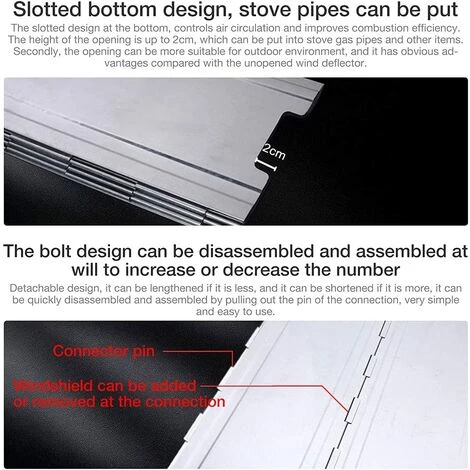 QERSTA 9 Assiettes Pare-Vent Pliable En Fer Galvanisé Iéger Anti-Vent Pare-Brise De Camping Portable Pour Pique-Nique Rechaud De Camping Cuisinière à Gaz Camping Randonnée 7 QERSTA 9 Assiettes Pare-Vent Pliable En Fer Galvanisé Iéger Anti-Vent Pare-Brise De Camping Portable Pour Pique-Nique Rechaud De Camping Cuisinière à Gaz Camping Randonnée – Image 5