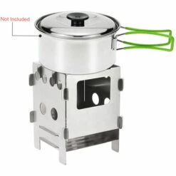 LIXADA Réchaud à Gaz Portable En Acier Inoxydable Léger Pliant Poêle À Bois Poêle De Poche Camping En Plein Air Cuisson Pique-Nique Sac À Dos Poêle - Acier Inoxydable -Pas Cher Réchaud Boutique 55644711 3