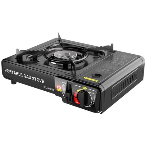 CONTIKI Réchaud à Gaz Gril Portatif De Cassette De La Cuisinière à Gaz 2900W Pour La Cuisson Extérieure De Randonnée De Camping - Le Noir 3 CONTIKI Réchaud à Gaz Gril Portatif De Cassette De La Cuisinière à Gaz 2900W Pour La Cuisson Extérieure De Randonnée De Camping - Le Noir