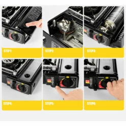 CONTIKI Réchaud à Gaz Gril Portatif De Cassette De La Cuisinière à Gaz 2900W Pour La Cuisson Extérieure De Randonnée De Camping - Le Noir 8 CONTIKI Réchaud à Gaz Gril Portatif De Cassette De La Cuisinière à Gaz 2900W Pour La Cuisson Extérieure De Randonnée De Camping - Le Noir -Pas Cher Réchaud Boutique 55645040 2