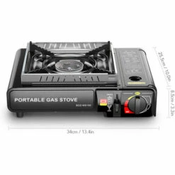CONTIKI Réchaud à Gaz Gril Portatif De Cassette De La Cuisinière à Gaz 2900W Pour La Cuisson Extérieure De Randonnée De Camping - Le Noir 9 CONTIKI Réchaud à Gaz Gril Portatif De Cassette De La Cuisinière à Gaz 2900W Pour La Cuisson Extérieure De Randonnée De Camping - Le Noir -Pas Cher Réchaud Boutique 55645040 3