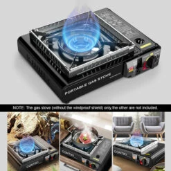 CONTIKI Réchaud à Gaz Gril Portatif De Cassette De La Cuisinière à Gaz 2900W Pour La Cuisson Extérieure De Randonnée De Camping - Le Noir 11 CONTIKI Réchaud à Gaz Gril Portatif De Cassette De La Cuisinière à Gaz 2900W Pour La Cuisson Extérieure De Randonnée De Camping - Le Noir -Pas Cher Réchaud Boutique 55645040 5